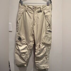 Burton Beige/Tan Snow Pants Snowboarding or Sking Men Tan Size Small
